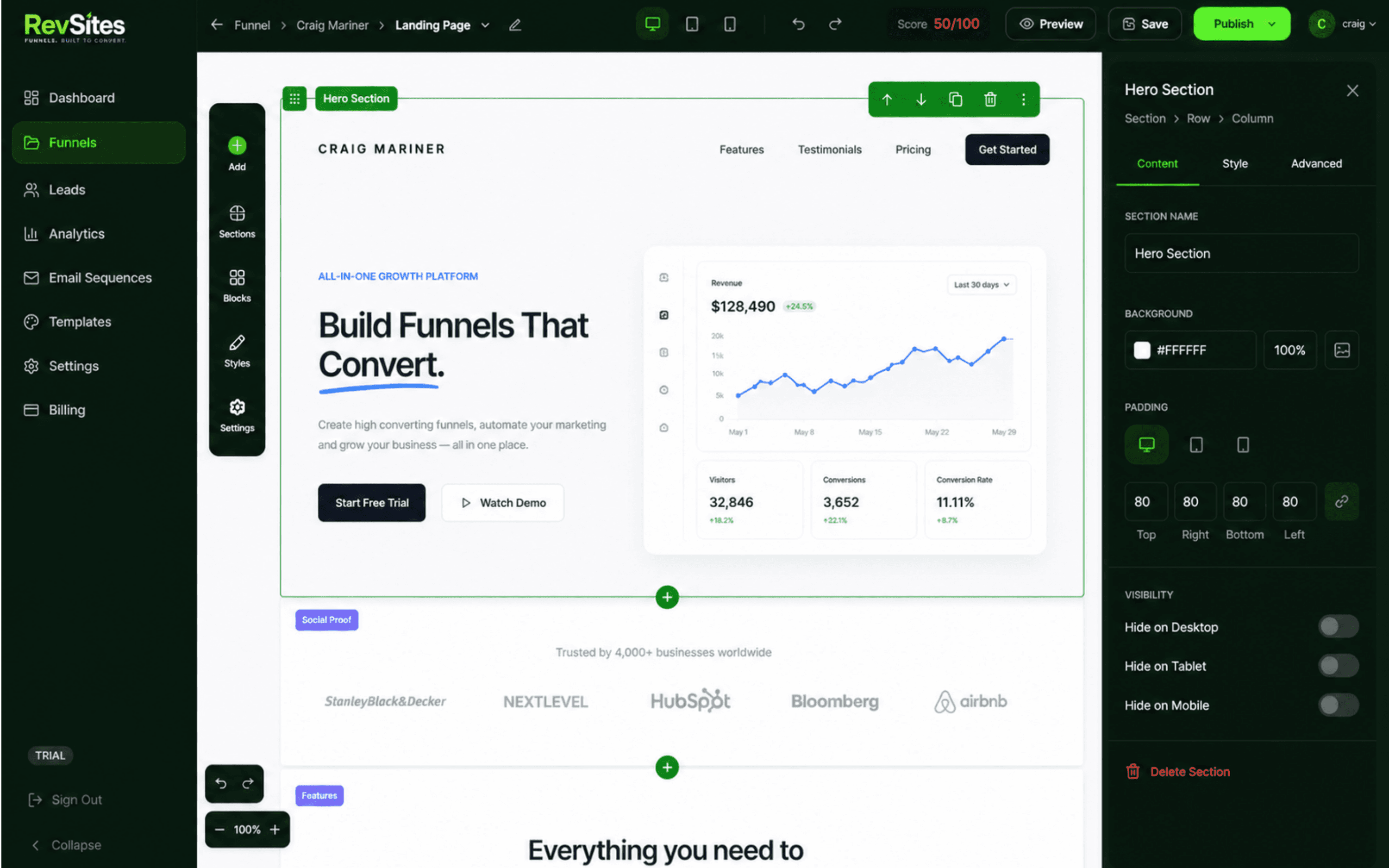 RevFunnels Advanced Builder